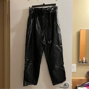 Dynamite Faux Leather Belted Pants